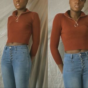 Lane Tree Circle Zipper Half Zip